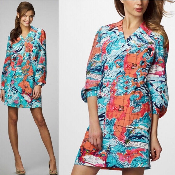 Lilly Pulitzer Dresses & Skirts - Lily Pulitzer X Marks The Spot Silk Tunic Dress 2